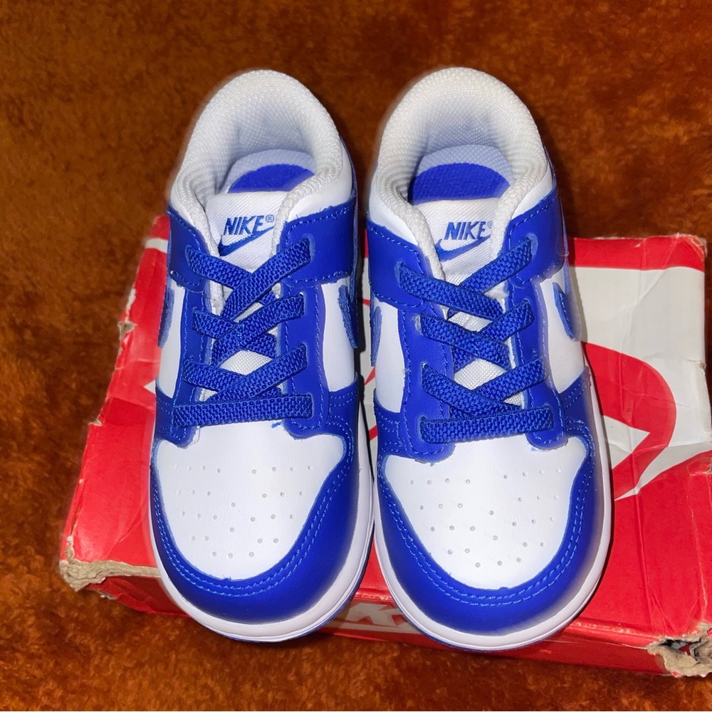 Nike Kids Royal Blue and White Sneakers